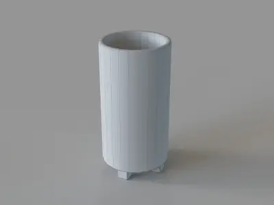 Roz Medium Footed Vase 3D model