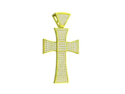 A7438 Luxury Diamond Cross Pendant 3D Model 3D print model