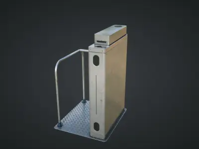 Inteligent Security Gate Low-poly 3D model