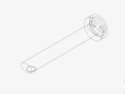 Wall Spout - Luxury - Sleek Oval Low-poly 3D model