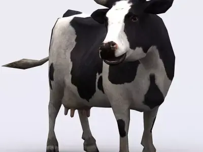 3DRT - Cow Low-poly 3D model