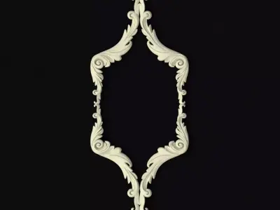 Central decor ornament for furniture 3D model 700