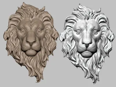Lion Head 3D print model