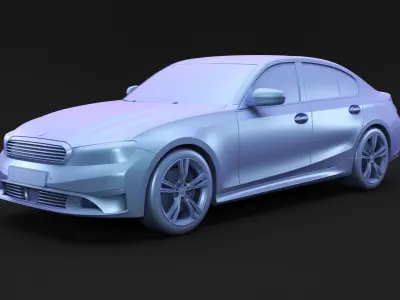 German luxury sedan 3D model