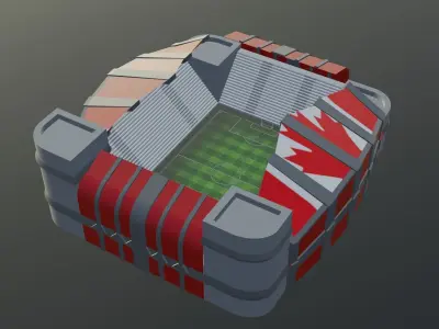 Football Stadium - Canada Low-poly 3D model