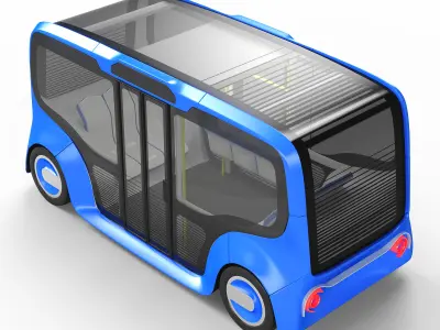 Autonomous Electric Minibus 3D model