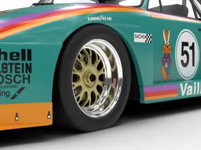 Porsche 935 K2 1977 Kremer  Racing  3D model