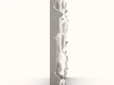 Rough-Cut Boulder Wall Asset 3D model