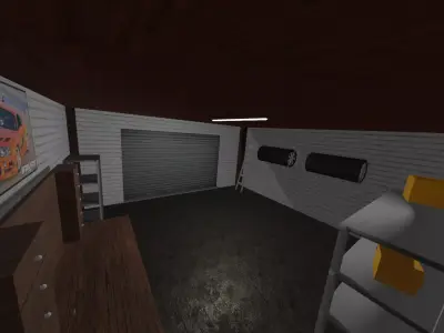 Garage Room Low-poly 3D model