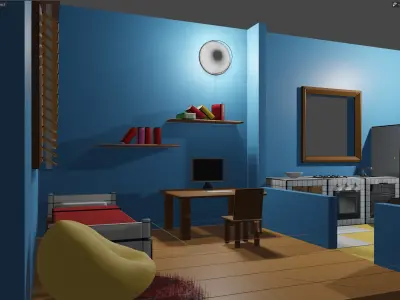 KN - Little house Low-poly 3D model