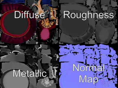 Historical Decorative Hat Model Pack with Embellishments and ... Low-poly 3D model