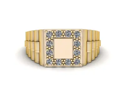 INDIAN DIAMOND WEDDING  RING 3D PRINTABLE MODEL  3D print model