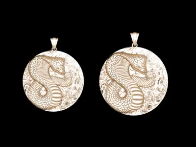 snake jewelry 3D print model