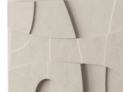 Beige relief artwork 3D model