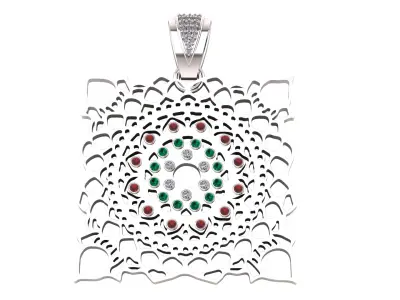 filigree pendant mandala PENDANT  3D print model