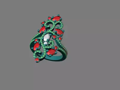 kolco 3dm ring with stones Free 3D model