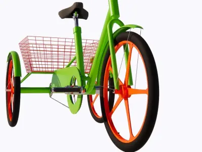 THREE WHEEL BIKE  Low-poly 3D model