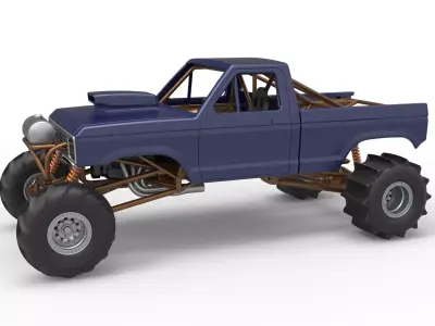 Mud dragster Version 2 Scale 1 to 25 3D print model