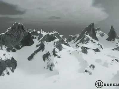 Snow Mountains for Unreal Engine Free 3D model