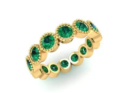 Elegant Eternity Gemstone Ring for Women 463 3D print model