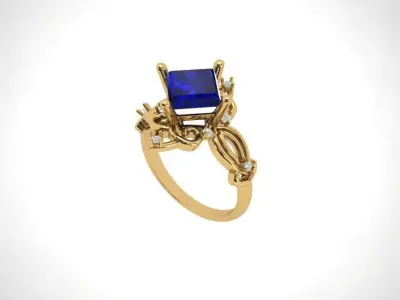RING DIAMOND Free 3D print model purchase