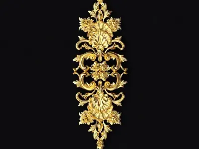 5 high-quality center decors for furniture ornaments 3D model