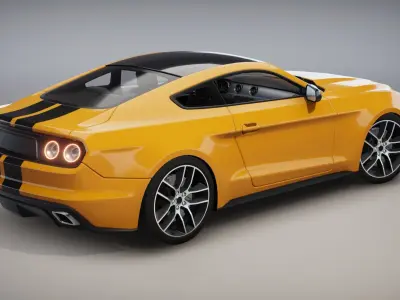 Realistic Car HD 05 Low-poly 3D model