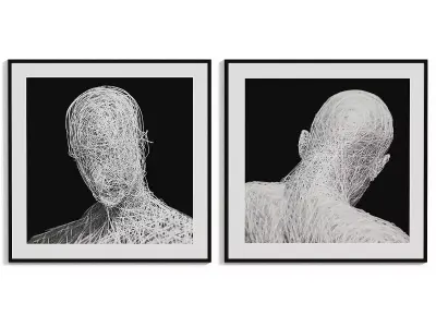 modern painting set of 2  Texture