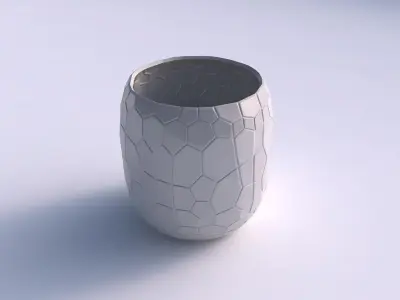 Bowl cylindrical with organic cells 3D print model