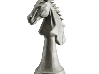 Horse chess Low-poly 3D model