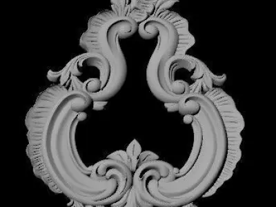 Central decor ornament for furniture 3D model 911