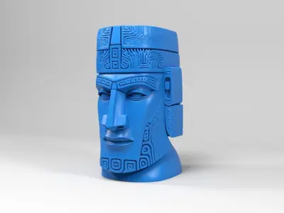 Rapa Nui sculpture 3D print model