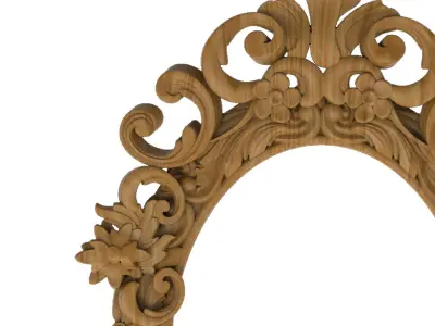 Carved picture frame STL 3D model 32