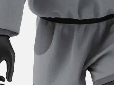 Sport Clothes Couple Set 01 3D model