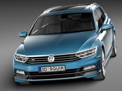 Volkswagen Passat Variant R-line 2015 3D model