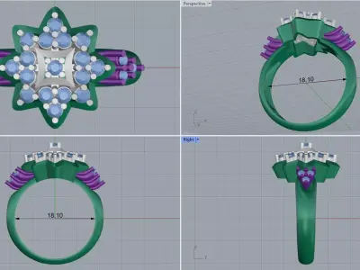 ring woman  3D print model 137