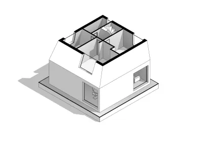 CONCEPT set of colorful houses 3D model