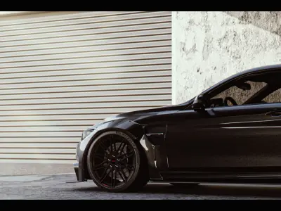 Urban Parking Low-poly 3D model