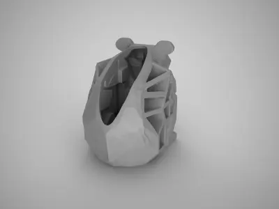 Geometric Bear Planter 3D print model