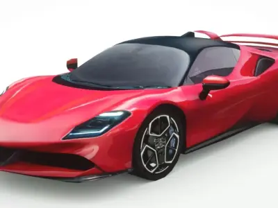 Generic Supercar v22 Low-poly 3D model