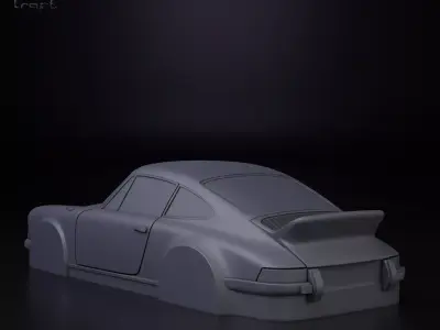 Porsche 911 Carrera Simplified decorative model 3D print model