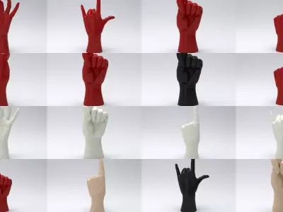 Hand pack printable 3D Model Collection