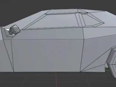 Muscle car Low-poly 3D model purchase