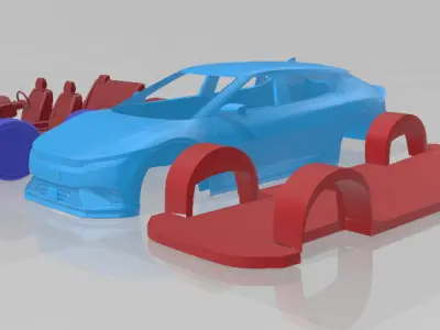 Kia EV6 GT Line 2025 - Separate Parts STL Model 3D print model