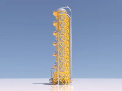 Refinery Distillation Column 02 3D model