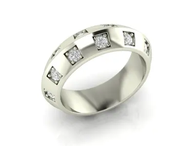 LE DAMIER DE LV ELV RING 3D print model