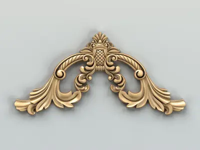 Carved decor horizontal 044 3D model