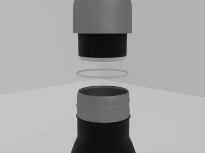 Stainless Steel Water Bottle 17 Oz -500 ML Low-poly 3D model