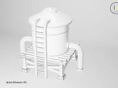 Water Tank CG Model Free 3D model