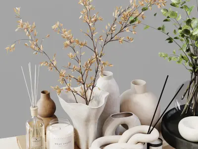 Decorative Set 226 Low-poly 3D model